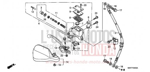 FR. BRAKE MASTER CYLINDER (XL1000V) XL1000V9 de 2009